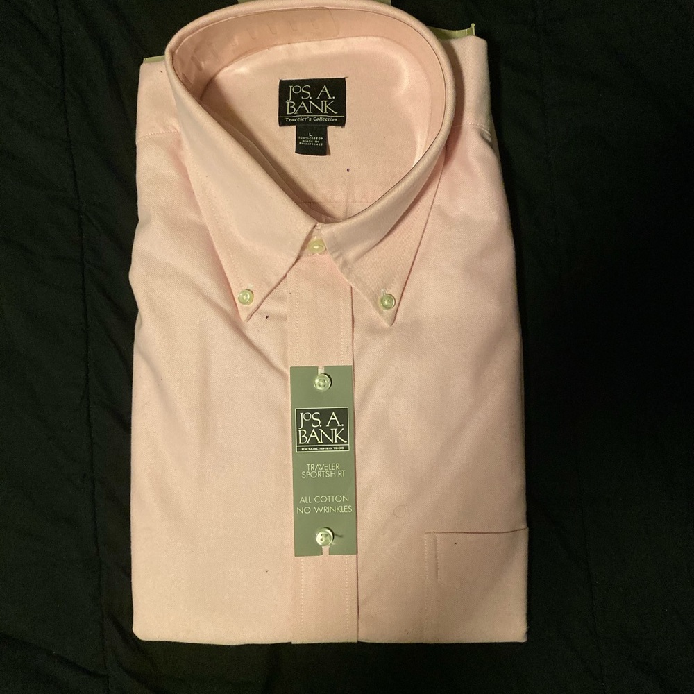 Jos. A. Bank Pink Traveler Sportshirt Button-Down